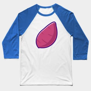 Purple Sweet Potato Cartoon Baseball T-Shirt